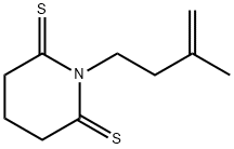 2,6-Piperidinedithione,  1-(3-methyl-3-butenyl)-  (9CI) Struktur