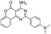 4-Amino-2-[p-(dimethylamino)phenyl]-5H-[1]benzopyrano[4,3-d]pyrimidin-5-one Struktur