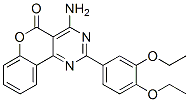 4-Amino-2-(3,4-diethoxyphenyl)-5H-[1]benzopyrano[4,3-d]pyrimidin-5-one Struktur