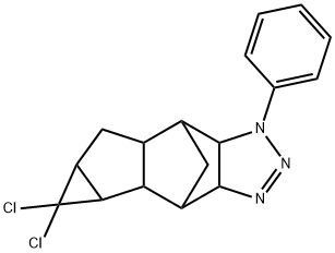 4,4-Dichloro-12-phenyl-10,11,12-triazapentacyclo[6.5.1.0(2,7).0(3,5).0 (9,13)]tetradec-10-ene Struktur