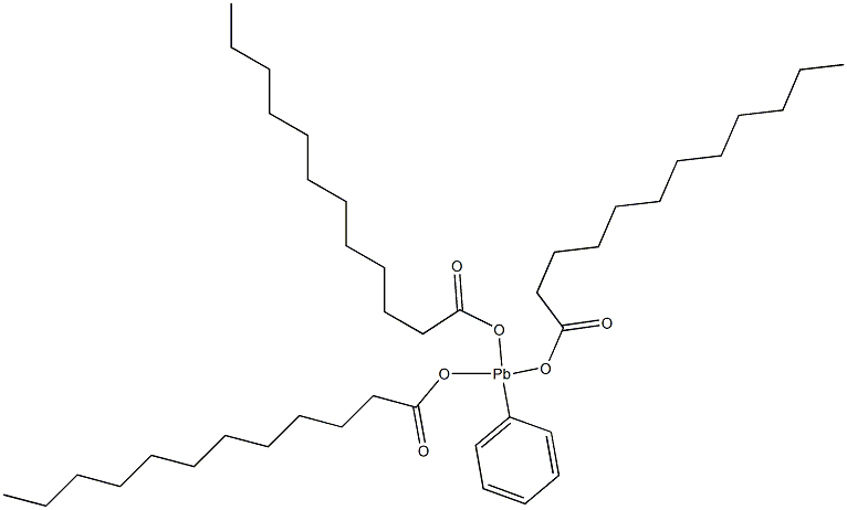 Tris(dodecanoyloxy)phenylplumbane Struktur