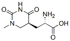 5-Pyrimidinepropanoic acid, alpha-aminohexahydro-1-methyl-2,4-dioxo-, (alphaS,5S)- (9CI) Struktur