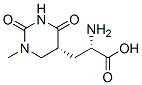 5-Pyrimidinepropanoic acid, alpha-aminohexahydro-1-methyl-2,4-dioxo-, (alphaS,5R)- (9CI) Struktur