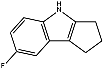 CYCLOPENT[B]INDOLE, 7-FLUORO-1,2,3,4-TETRAHYDRO- Struktur