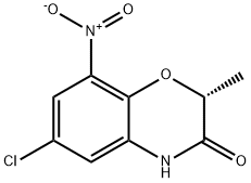 (2R)-6-CHLORO-2-METHYL-8-NITRO-2H-1,4-BENZOXAZIN-3(4H)-ONE Struktur