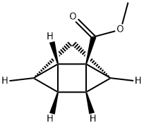 Tetracyclo[3.2.0.02,7.04,6]heptane-1-carboxylic acid, methyl ester, Struktur