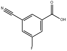 3-氰基-5-氟苯甲酸 結(jié)構(gòu)式