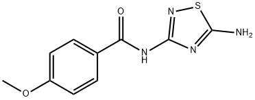 Benzamide, N-(5-amino-1,2,4-thiadiazol-3-yl)-4-methoxy- (9CI) Struktur