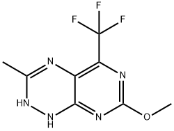 1,2-Dihydro-7-methoxy-3-methyl-5-(trifluoromethyl)pyrimido[5,4-e]-1,2,4-triazine Struktur