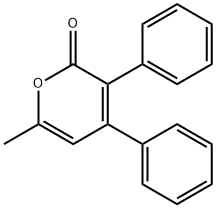 6-Methyl-3,4-diphenyl-2H-pyran-2-one Struktur