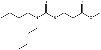 methyl 3-[[(dibutylamino)thioxomethyl]thio]propanoate Struktur