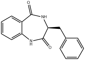 3-BENZYL-3,4-DIHYDRO-1H-1,4-BENZODIAZEPINE-2,5-DIONE Struktur