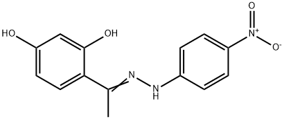 1-(2,4-dihydroxyphenyl)ethanone {4-nitrophenyl}hydrazone Struktur