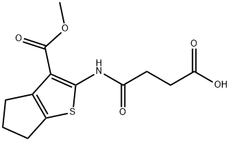 4-((3-(甲氧基羰基)-5,6-二氫-4H-環(huán)戊二烯[B]噻吩-2-基)氨基)-4-氧代丁酸, 328025-47-4, 結(jié)構(gòu)式