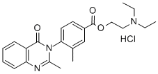 3-Methyl-4-(2-methyl-4-oxo-3(4H)-quinazolinyl)benzoic acid 2-(diethyla mino)ethyl ester HCl Struktur