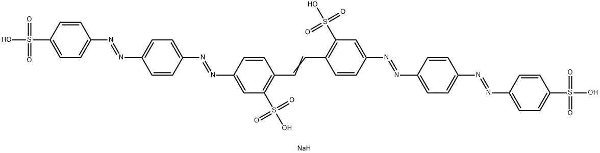 tetrasodium 4,4'-bis[[p-[(p-sulphonatophenyl)azo]phenyl]azo]stilbene-2,2'-disulphonate Struktur