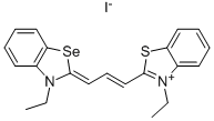 3-ethyl-2-[3-(3-ethyl-3H-benzoselenazol-2-ylidene)prop-1-enyl]benzothiazolium iodide Struktur