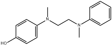 p-[Methyl[2-[methyl(phenyl)amino]ethyl]amino]phenol Struktur