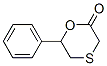 6-Phenyl-1,4-oxathian-2-one Struktur