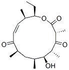 (3R,5R,6S,7S,9R,11E,13R,14R)-3,5,7,9,13-Pentamethyl-6-hydroxy-14-ethyl-1-oxa-11-cyclotetradecene-2,4,10-trione Struktur