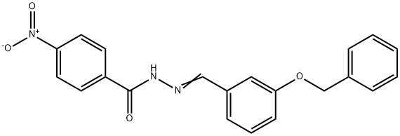 N'-[3-(benzyloxy)benzylidene]-4-nitrobenzohydrazide Struktur