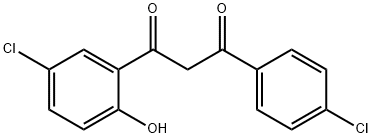 1-(5-CHLORO-2-HYDROXYPHENYL)-3-(4-CHLOROPHENYL)PROPANE-1,3-DIONE Struktur