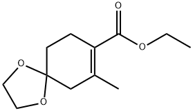 1,4-Dioxaspiro[4.5]dec-7-ene-8-carboxylic acid, 7-Methyl-, ethyl ester Struktur