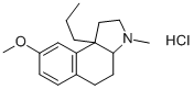 3H-Benz(e)indole, 1,2,3a,4,5,9b-hexahydro-8-methoxy-3-methyl-9b-propyl -, hydrochloride Struktur