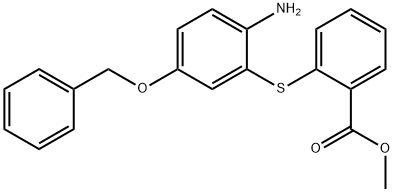 4-Benzyloxy-2-(2carbomethoxy)thiophenylaniline Struktur