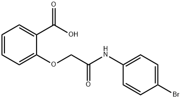 2-(2-((4-bromophenyl)amino)-2-oxoethoxy)benzoic acid Struktur