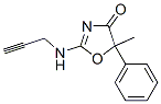 5-Methyl-5-phenyl-2-(2-propynylamino)-2-oxazolin-4-one Struktur