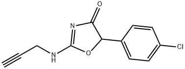 5-(4-Chlorophenyl)-2-(2-propynylamino)-2-oxazolin-4-one Struktur