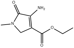 1H-Pyrrole-3-carboxylicacid,4-amino-2,5-dihydro-1-methyl-5-oxo-,ethylester(9CI) Struktur