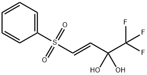 (E)-1,1,1-trifluoro-4-(phenylsulfonyl)but-3-ene-2,2-diol Struktur