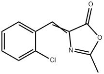 4-(o-Chlorobenzylidene)-2-methyloxazol-5(4H)-one Struktur