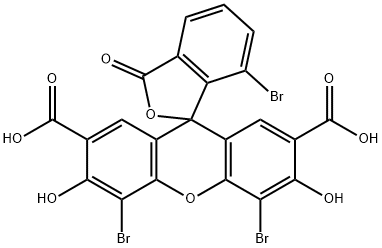 4',5',7-Tribromo-3',6'-dihydroxy-3-oxospiro[isobenzofuran-1(3H),9'-[9H]xanthene]-2',7'-dicarboxylic acid Struktur