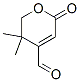 2H-Pyran-4-carboxaldehyde, 5,6-dihydro-5,5-dimethyl-2-oxo- (9CI) Struktur