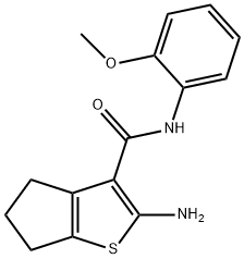 2-AMINO-N-(2-METHOXYPHENYL)-5,6-DIHYDRO-4H-CYCLOPENTA[B]THIOPHENE-3-CARBOXAMIDE Struktur