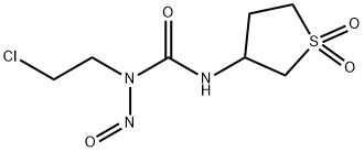 3-[3-(2-Chloroethyl)-3-nitrosoureido]tetrahydrothiophene 1,1-dioxide Struktur