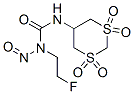 5-[3-(2-Fluoroethyl)-3-nitrosoureido]-1,3-dithiane 1,1,3,3-tetraoxide Struktur