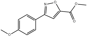 5-Isoxazolecarboxylic acid, 3-(4-Methoxyphenyl)-, Methyl ester Struktur