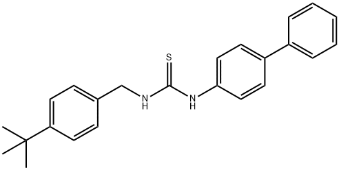 1-(biphenyl-4-yl)-3-(4-tert-butylbenzyl)thiourea Struktur