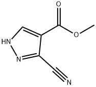 1H-Pyrazole-4-carboxylicacid,3-cyano-,methylester(9CI) Struktur