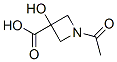 3-Azetidinecarboxylic acid, 1-acetyl-3-hydroxy- (9CI) Struktur