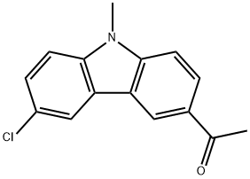 1-(6-CHLORO-9-METHYL-9H-CARBAZOL-3-YL)-ETHANONE Struktur