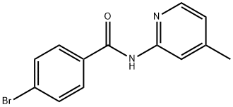 4-bromo-N-(4-methylpyridin-2-yl)benzamide Struktur