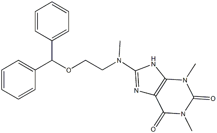 8-[2-(DiphenylMethoxy)-N-MethylethylaMino]-1,3-diMethylxanthine Struktur