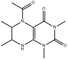 2,4(1H,3H)-Pteridinedione,  3-acetyl-5,6,7,8-tetrahydro-1,3,6,7-tetramethyl-  (9CI) Struktur