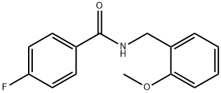 4-fluoro-N-(2-methoxybenzyl)benzamide Struktur