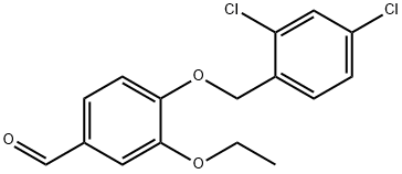 4-[(2,4-dichlorophenyl)methoxy]-3-ethoxybenzaldehyde Struktur